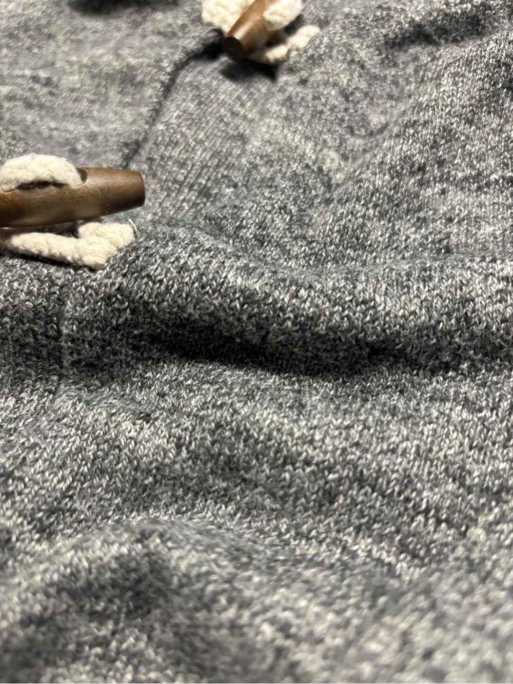 Baby Gap Hooded Toggle Sweater Jacket 5T Gray Knit Cozy Fall Winter